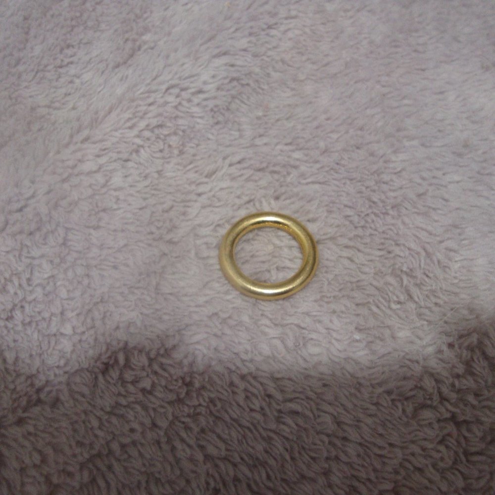 Estate ring solid brass wedding band size 4.75